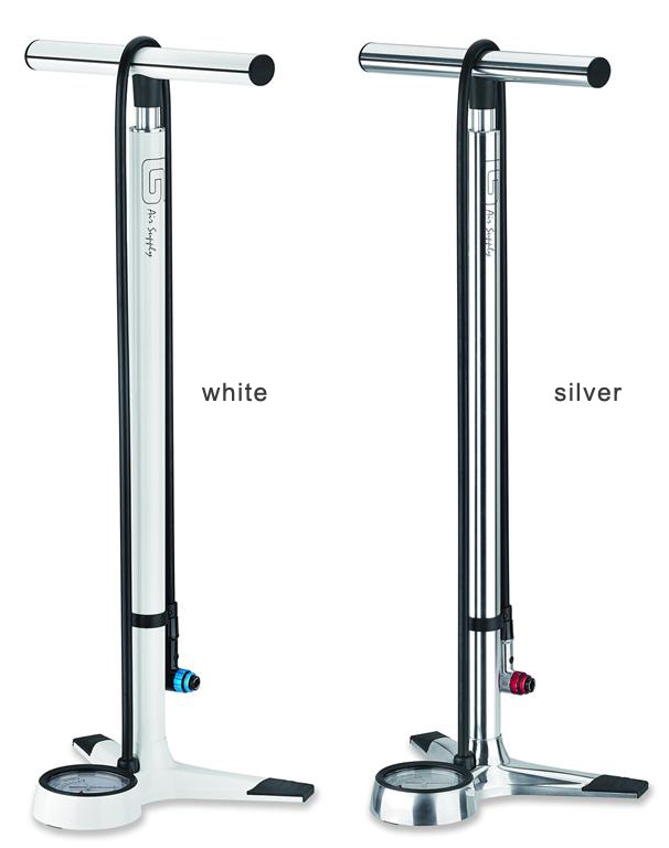Hi-polish Alum Floor Pump with Clever Twin-valve