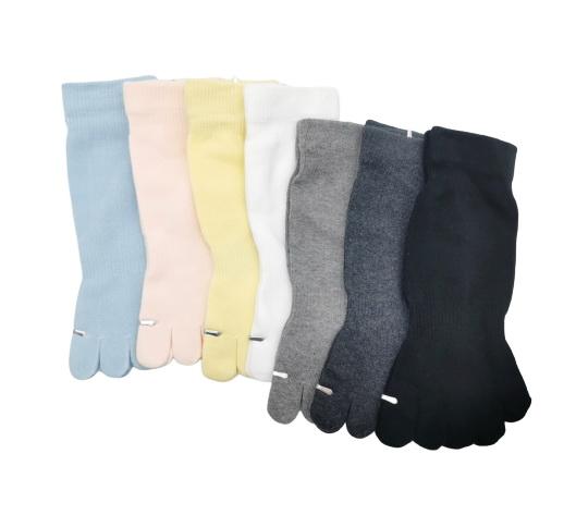 純棉彩色五趾短襪