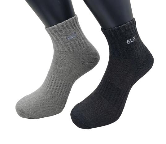 竹炭短統氣墊除臭襪-刺繡