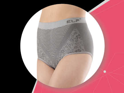 竹炭 / 銀纖維 機能美型女用三角褲 - 灰