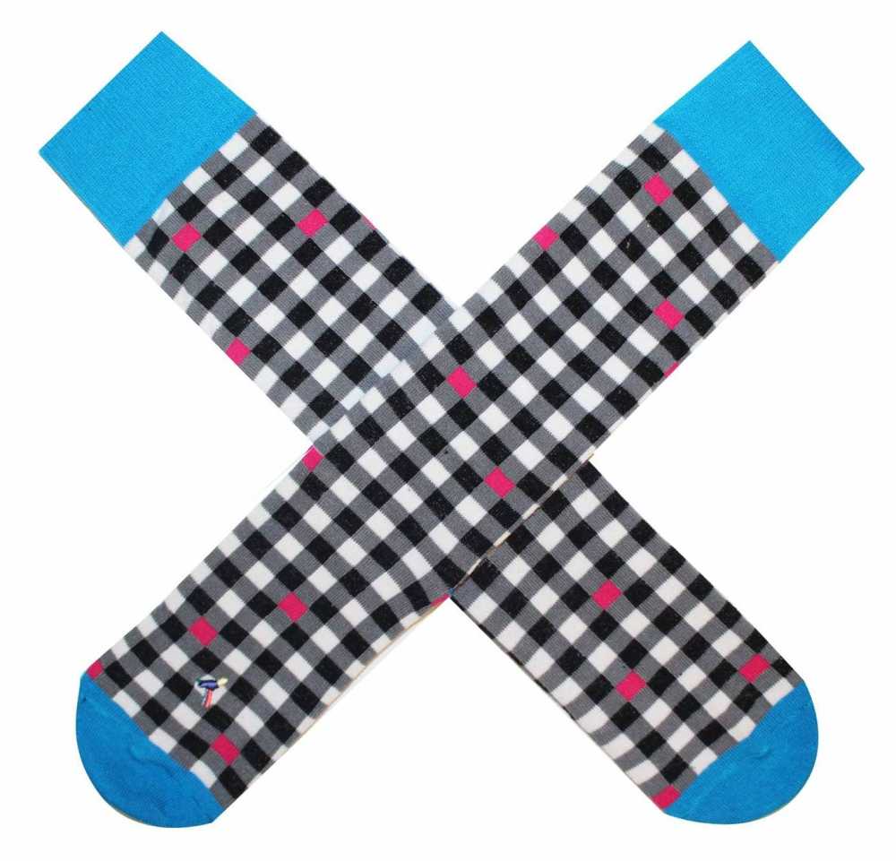 SOXKS 黑白方格 Pingham