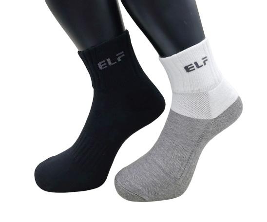 【加大款-3雙入】竹炭短統束底氣墊-除臭運動襪-黑色