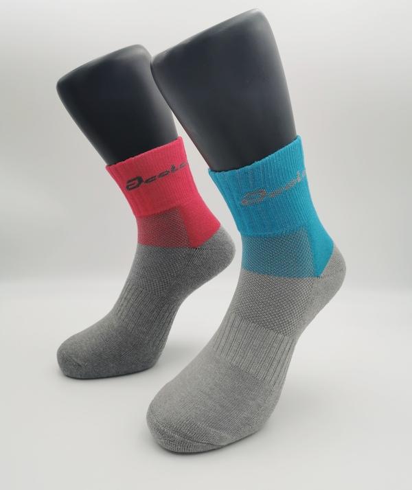 acolor竹炭1/2無痕彩色氣墊除臭襪