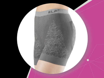 竹炭 /銀纖維 機能美型女用四角褲 - 灰