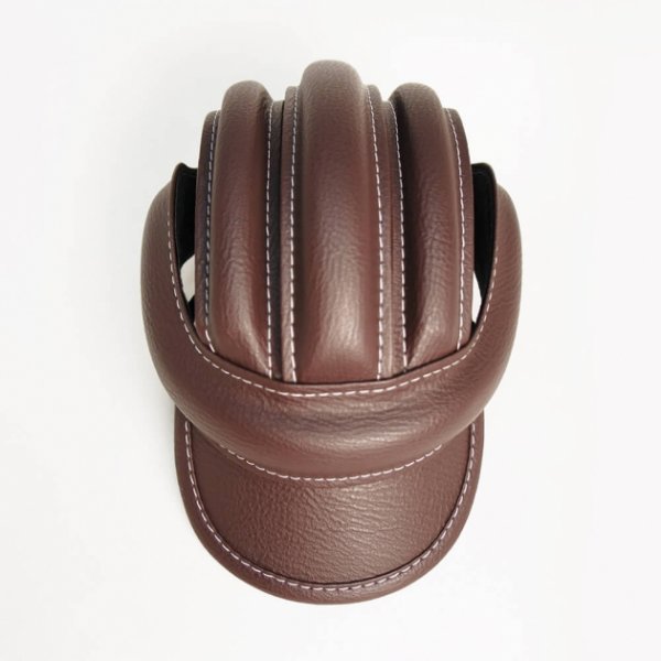 皮質復古單車皮帽